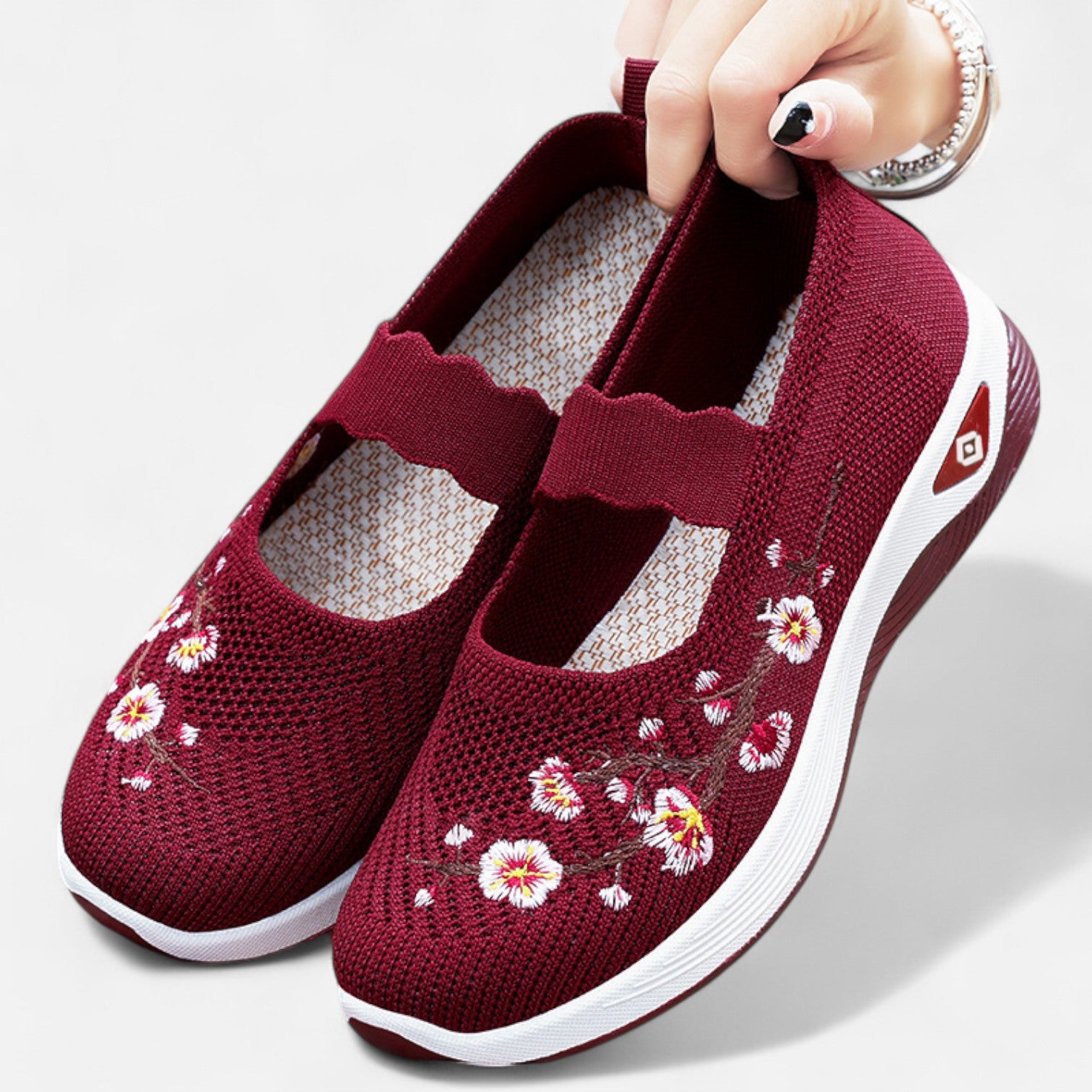 Jane with Flowers - Ortopædiske Sneakers